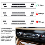 WODOFO GDR 11 Key Air Conditioning A/C Vent Button AC Heater Climate Control Key Caps Interior Repair Kit Replacement for BMW 5 6 7 M5 M6 F02 F06 F10 F12 61319313922