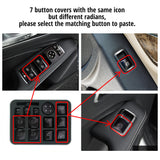 Inner Door Armrest Power Window Switch Button Trim Cover Sticker Replacement For Benz GLK ML GL A B C E G Class W204 W212 W246 W166 X166 X204 Tesla Modle S X