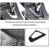 Carbon Fiber Control Gear Box Shift Knob Panel Frame Cover Sticker Interior Trim Replacement for BMW F20 F21 F22 F23 F30 F34 F35 F32 F33 F36 1 2 3 4 Series 14-18 Accessories