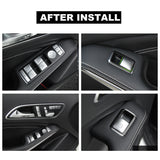 Inner Door Armrest Power Window Switch Button Trim Cover Sticker Replacement For Benz GLK ML GL A B C E G Class W204 W212 W246 W166 X166 X204 Tesla Modle S X