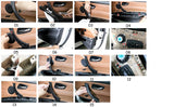 Inner Door Panel Handle and Interior Door Pull Outer Trim Cover Pull Strap Replacement for E90 E91 3 Series 323 325 328 330 335 2005-2012 Passenger Side