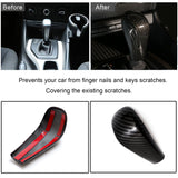 Car Center Control Gear Shift Knob Head Frame Cover Sticker Interior Trim Replacement for BMW E87 E90 E92 E93 1 3 Series Old Model Carbon Fiber Style