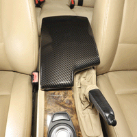 WODOFO GDR Armrest Cover for BMW E90 E92 ABS Interior Center Consoles for 325i 328i 335i Carbon Fiber Pattern