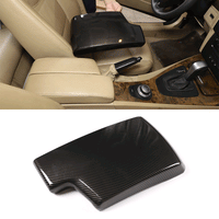 WODOFO GDR Armrest Cover for BMW E90 E92 ABS Interior Center Consoles for 325i 328i 335i Carbon Fiber Pattern