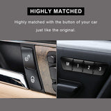 Lock Unlock Button Cover Seat Memory Door Patch Switch Trim Stickers Interior Auto Car Decoration Compatible with Mercedes Benz W246 W204 W212 GLK ML GL A B C E Class C117 GLA CLA CLS GLE GL GLS Accessories