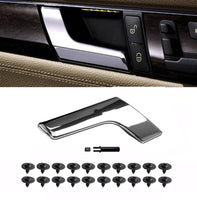 Matte Silver Interior Door Handle Repair Kit Inner Left Right Front or Inside Rear Driver Side Replacement for Mercedes W204 X204 C250 C300 C350 C400 C63 AMG GLK250 GLK300 GLK350 2047201171 2047201763